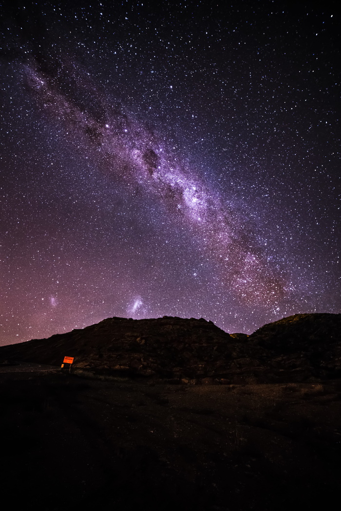 自然，天空，黑暗，高山，美丽，夜晚，银河，田园诗