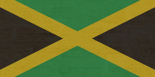 绿色、黑色、黄色、旗帜、牙买加、加勒比海、国际、背景
