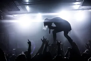 剪影，歌手，舞台，正面，人群，人，男人，唱歌