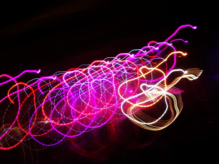 照明, 长时间曝光, 黑色背景, 运动, 夜, 光迹, 工作室拍摄, 发光