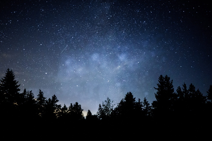 星星，夜晚，夜晚，夏天，田野，天文学，宇宙，黑暗