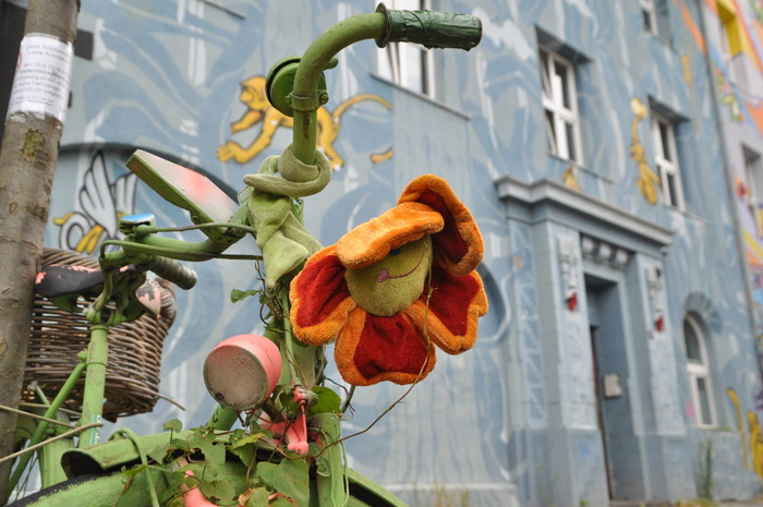 杜塞尔多夫，街头艺术，艺术，涂鸦，自行车，涂鸦