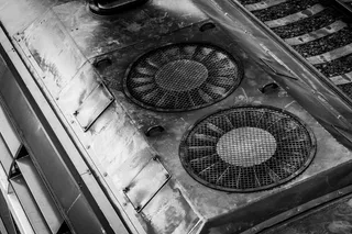 机车、技术、风扇、金属、无人、高角度视图、室内、白天