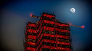 steglitzer kreisel，《摩天大楼》，柏林，现场，修复，现代化，夜晚