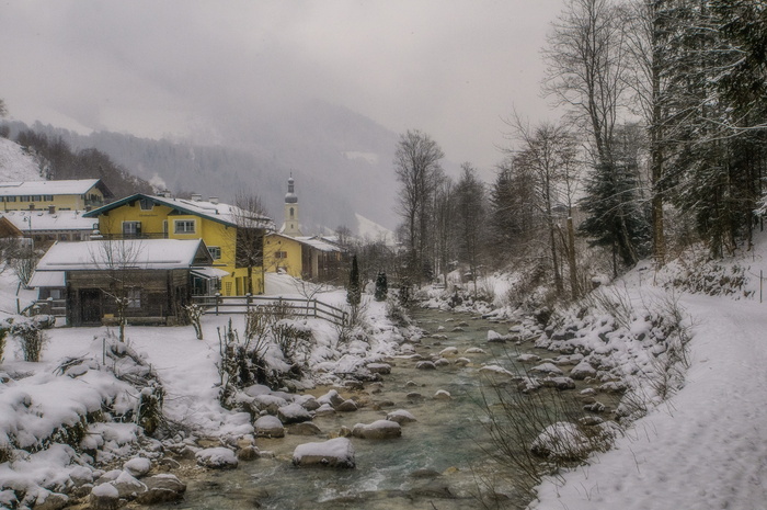 berchtesgaden、winter、ramsau、snow、cold temperature、Build structure、architecture、tree