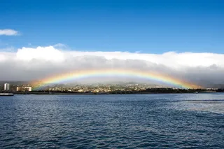 全景，摄影，彩虹，海洋，全景摄影，檀香山，瓦胡岛，珍珠港