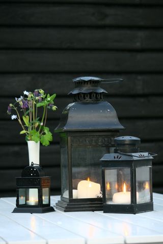 蜡烛，花瓶，心情，小屋，度假屋，装饰，舒适，木制