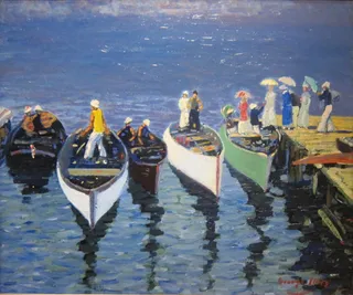 乔治·卢卡斯，绘画，艺术，油画，艺术，艺术，人，船