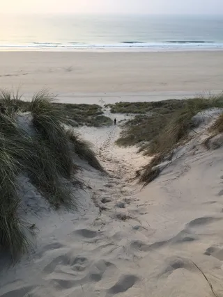 康沃尔、日落、海滩、陆地、沙子、大海、水、自然