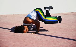 嘻哈，舞蹈，舞蹈，疯狂，嘻哈，舞蹈，疯狂，锻炼，运动，只有一个人