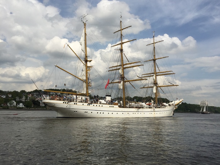 gorch fock，赛欧，训练船，易北河，汉堡，港口，海船，运输