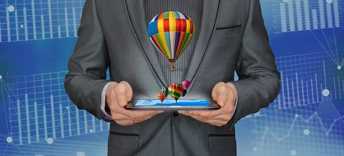 智能手机3、3d、气球、专业人士、分析、商业、企业、增长