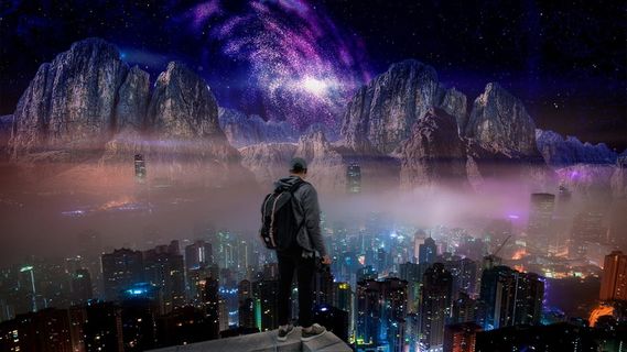 全景、灯光、夜晚、景观、幻想、城市、建筑、夜晚 全景、灯光、夜晚、景观、幻想、城市、建筑、夜晚