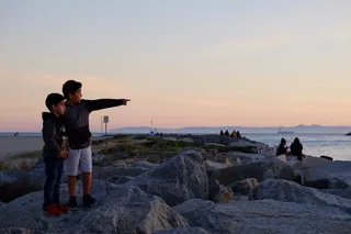 美国，海豹滩，码头，岛屿，自然，海滩，户外，日落