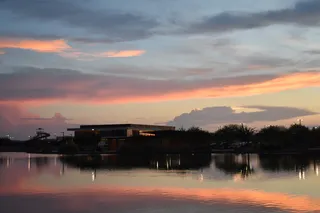 美国，马里科帕湖，日落，亚利桑那州，天空，云天，水