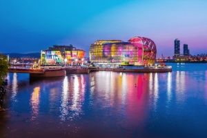 照片，城市，逃生，夜间，韩国，首尔，汉江，夜景