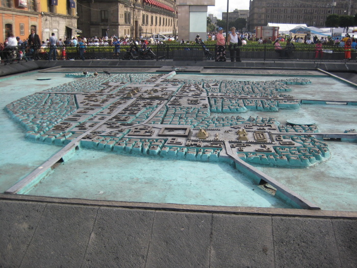 tenochtitlan，模型，墨西哥，建筑，附带人员，建筑外观，水，建筑结构