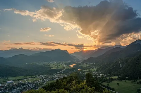 航空、摄影、房屋、山脉、黄金时段、自然、景观 航空、摄影、房屋、山脉、黄金时段、自然、景观