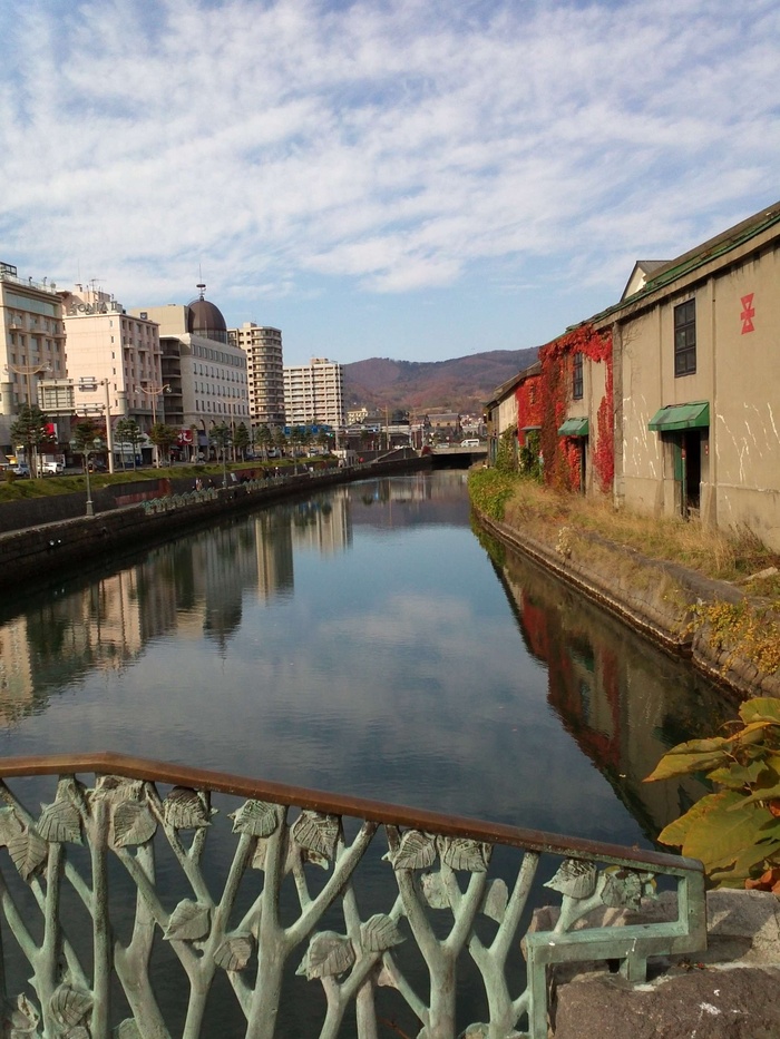 运河、北海道、小樽、建筑结构、建筑外观、建筑、水、天空