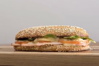 潘尼尼，蔬菜，火鸡胸肉，有机，三明治，食品和饮料，食品，面包