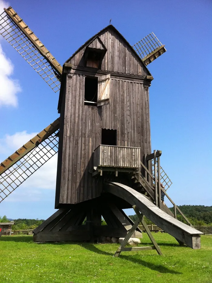 风车、Usedom、Nature、Benz、Summer、blue sky、rural Scene、old