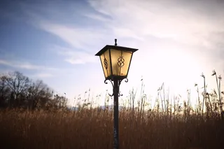 自然、天空、云、年份、草、田园诗、灯柱、乡村