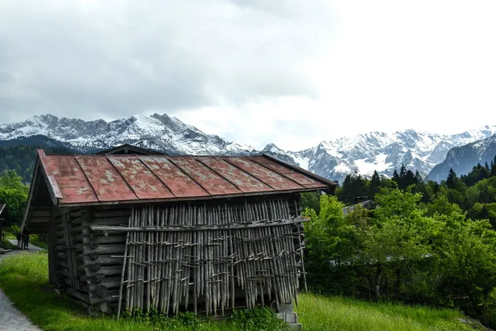小屋、小屋、木材、景观、自然、山脉、山峰、雪