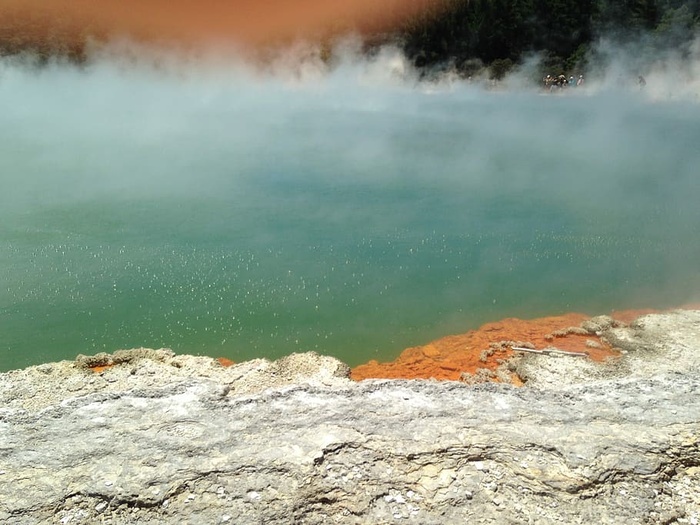 新西兰罗托鲁瓦香槟池地热火山自然水海洋