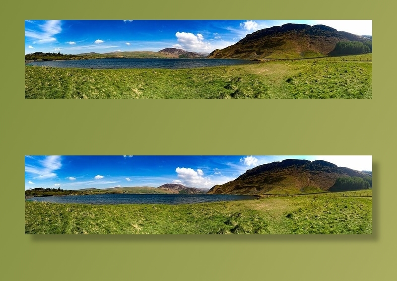 云、草、山、湖、风景、自然、全景、天空