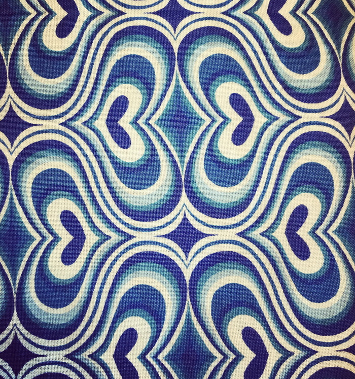设计, 迷幻, 心, 模式, 织物, 母题, 蓝色, 全画幅