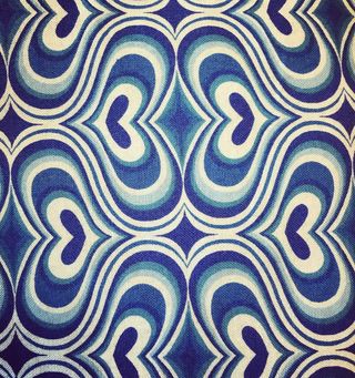 设计, 迷幻, 心, 模式, 织物, 母题, 蓝色, 全画幅