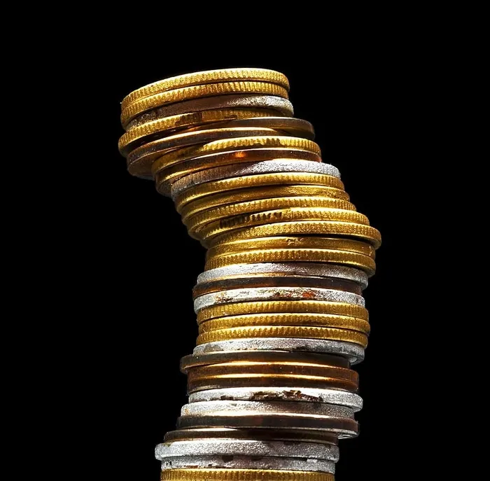 堆叠，硬币，黑色，商业，现金，图表，硬币，概念