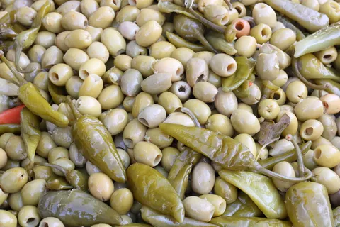 摩洛哥、essaouira、食品、橄榄、市场、香料、胡椒、露天市场