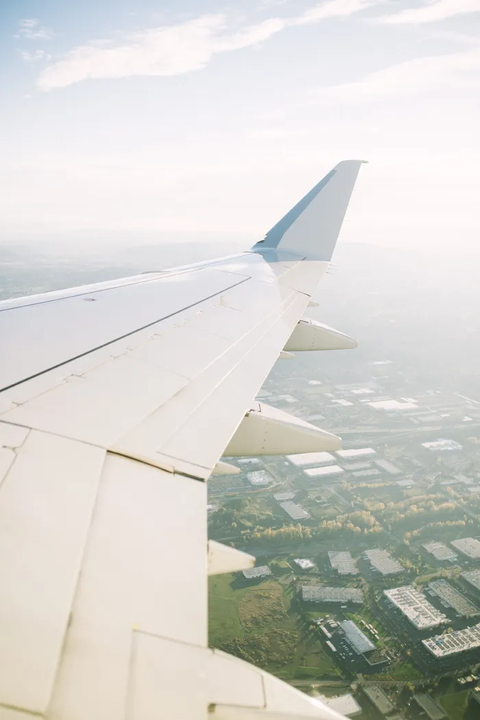 飞机，航空公司，旅行，旅行，着陆，空中，视图，房屋