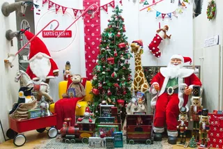 切尔滕纳姆，圣诞节，窗户，圣诞老人，圣诞展示，庆祝活动，节日，圣诞装饰