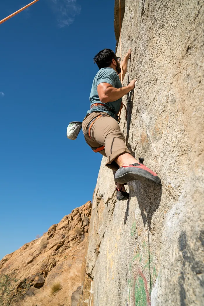 美国，河边，攀岩，攀岩，攀岩，攀岩者，攀岩者，攀岩