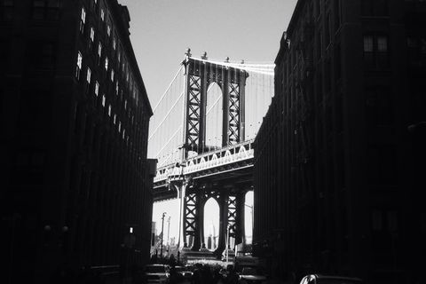 美国，布鲁克林，纽约市华盛顿街45号，曼哈顿大桥，小飞象，大桥，建筑物