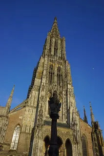 明斯特，乌尔姆大教堂，月亮，教堂，大教堂，建筑，建筑