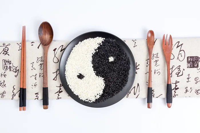 粗麦片，食品，食品，厨房用具，摄影棚拍摄，正上方，餐具，勺子