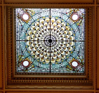 彩色玻璃，窗，彩色玻璃，窗，国会图书馆，杰斐逊大厦，天花板窗，玻璃，彩色