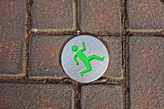 图标，符号，标志，象形文字，人，跑步，跑步的人，街道