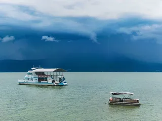 墨西哥，乔科特佩克，墨西哥23 670，湖景，地平线，暴风雨地平线，风暴酝酿，乌云