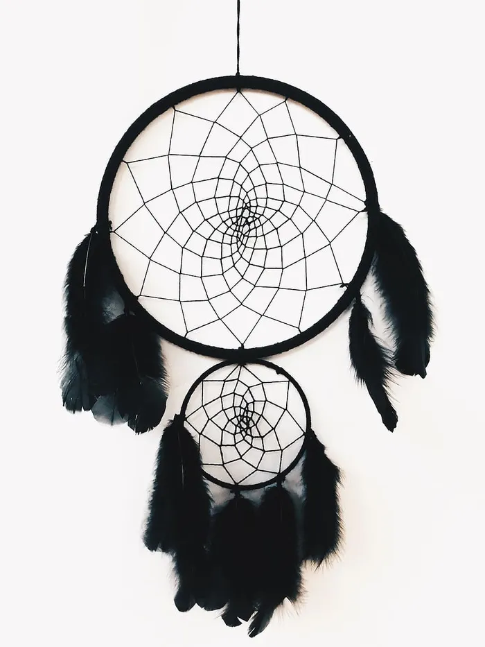 悬挂式黑色捕梦器