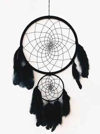 悬挂式黑色捕梦器