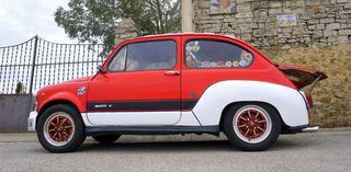 座位 600, 红色, 经典, 古董车, 座位, 六百, 年份, 阿巴特