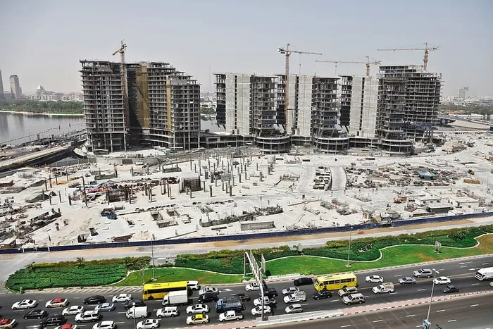 迪拜在建建筑工地视图