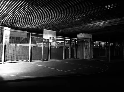 纽约，美国，约翰诉林赛东河公园，运动，篮球，篮球，模式，对比