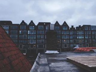 房子，风景，太阳，冬天，爱情，路途，屋顶，云