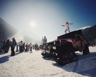 保加利亚, 班斯科, 班斯科滑雪胜地, 人, 山, 雪, 舞蹈, 乐趣