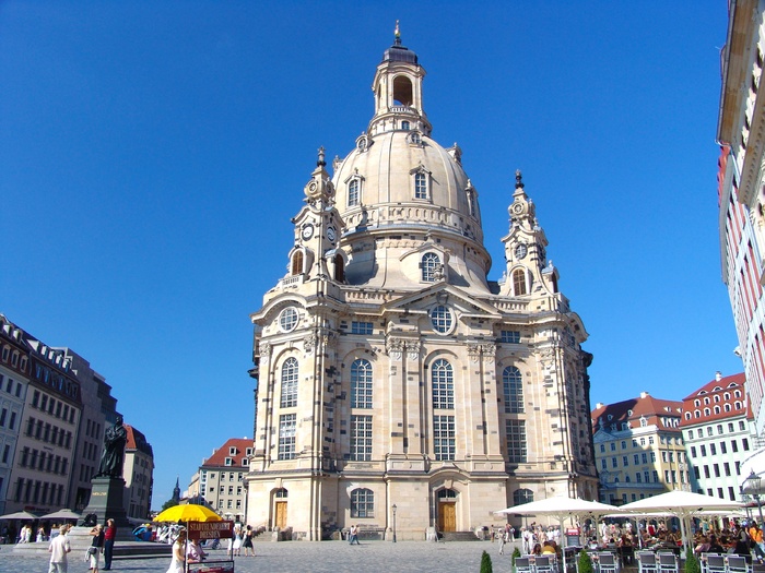 德累斯顿，frauenkirche，德国，老城，教堂，萨克森，地标，历史